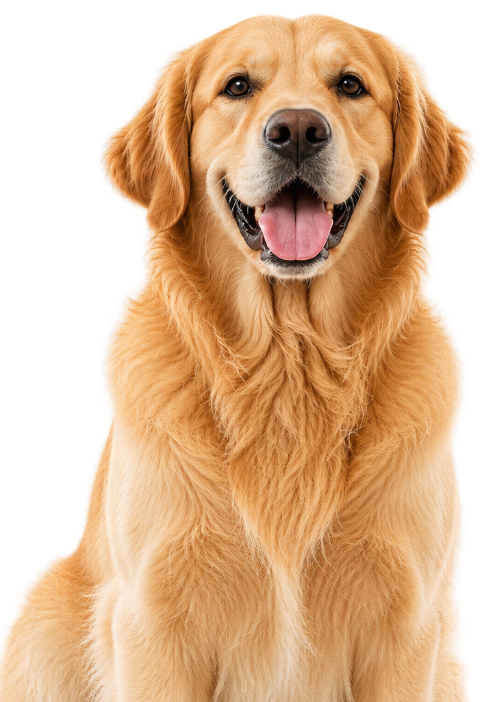 Golden Retriever smiling