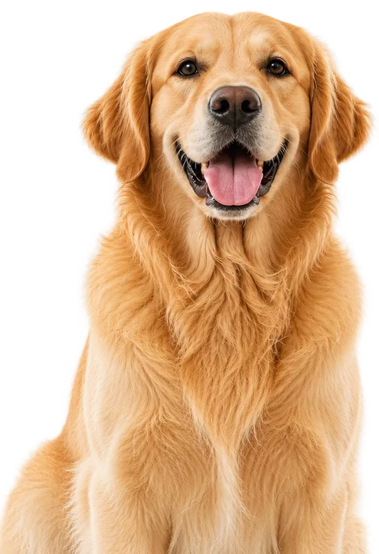 Golden Retriever smiling